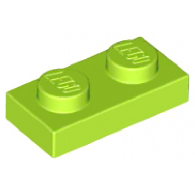lime plate 1 x 2
