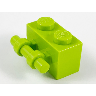 lime brick modified 1 x 2 with bar handle on side