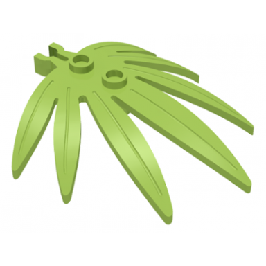 lime plant leaves 6 x 5 swordleaf with split u clip thick