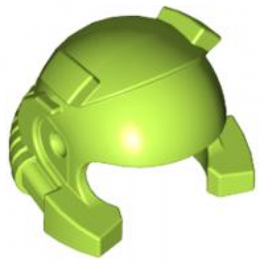 lime minifigure headgear helmet with breathing apparatus and headlights