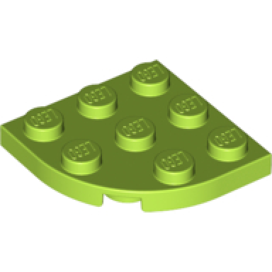 lime plate round corner 3 x 3