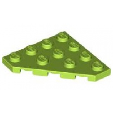 lime wedge plate 4 x 4 cut corner