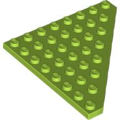 lime wedge plate 8 x 8 cut corner
