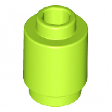 lime brick round 1 x 1