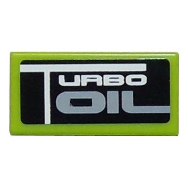lime tile 1 x 2 with white turbo and light bluish gray oil on black background pattern sticker - set 8133