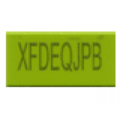 lime tile 1 x 2 with xfxxxxxx exo-code pattern