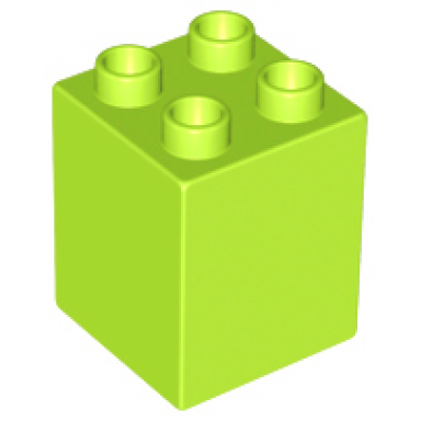lime duplo brick 2 x 2 x 2