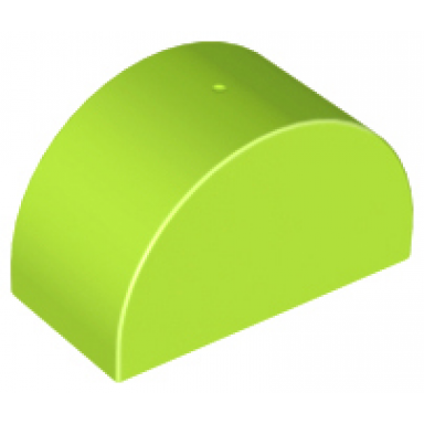 lime duplo brick 2 x 4 x 2 slope curved double
