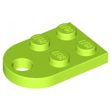 lime plate modified 2 x 3 with hole