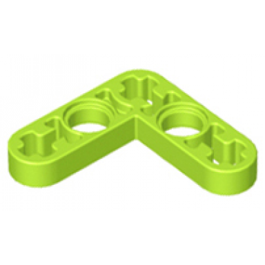 lime technic liftarm modified bent thin l-shape 3 x 3