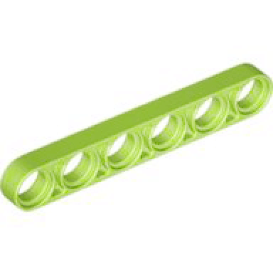 lime technic liftarm thin 1 x 6