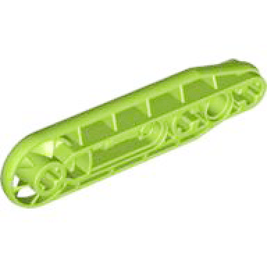 lime technic liftarm modified fan 1 x 7