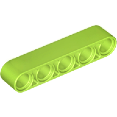 lime technic liftarm thick 1 x 5