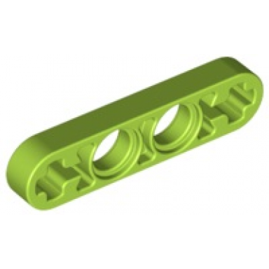 lime technic liftarm thin 1 x 4 - axle holes