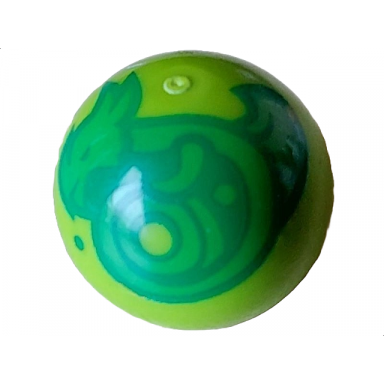 lime technic ball joint with curled bright green dragon pattern dungeons dragons orb of dragonkind