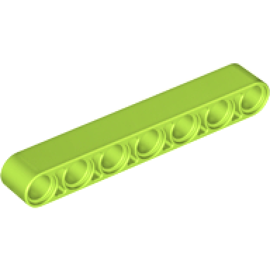 lime technic liftarm thick 1 x 7