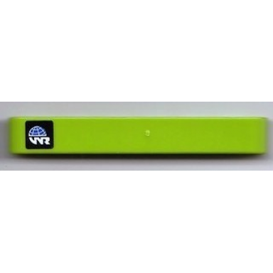lime technic liftarm thick 1 x 7 with globe and white wr world racers logo pattern model right sticker - set 8899