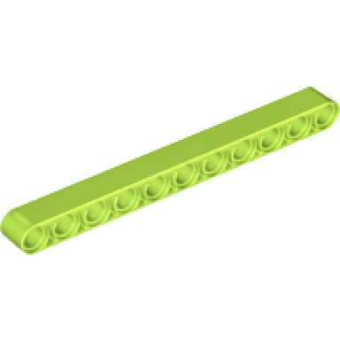 lime technic liftarm thick 1 x 11