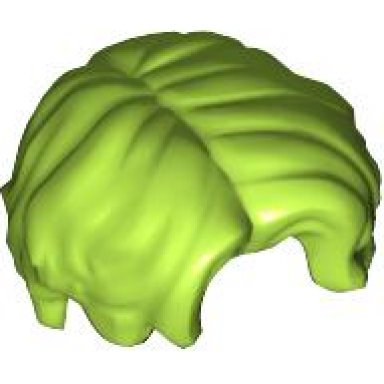 lime minifigure hair short wavy parted on right
