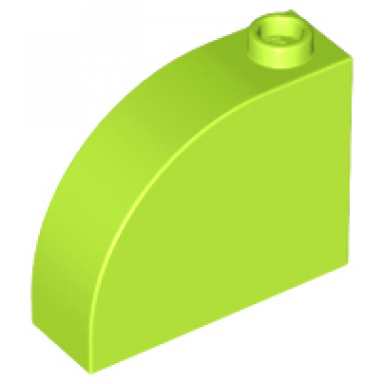 lime slope curved 3 x 1 x 2 with hollow stud