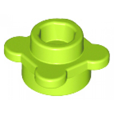 lime plate round 1 x 1 with flower edge 4 knobs petals