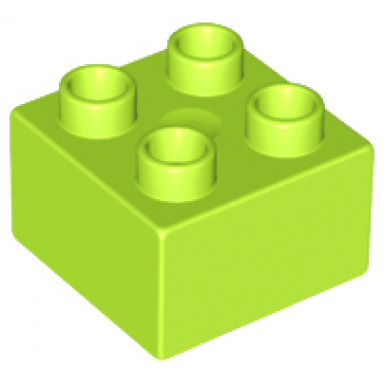 lime duplo brick 2 x 2