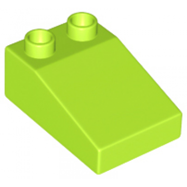 lime duplo brick 3 x 2 slope 33