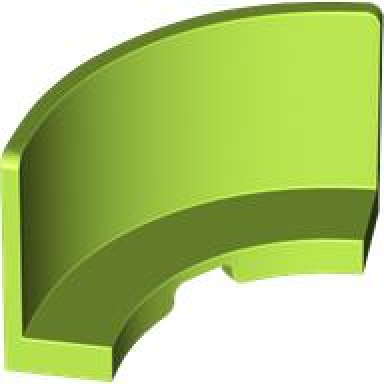 lime panel 3 x 3 x 2 corner convex