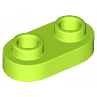 lime plate round 1 x 2 with open studs