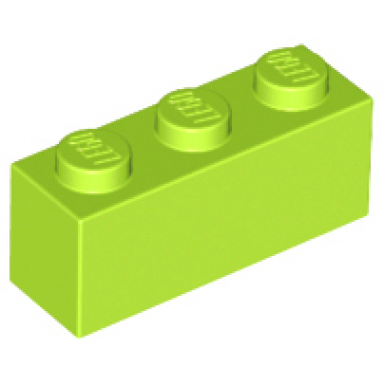 lime brick 1 x 3