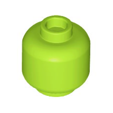 lime minifigure head plain