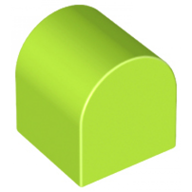 lime duplo brick 2 x 2 x 2 slope curved double