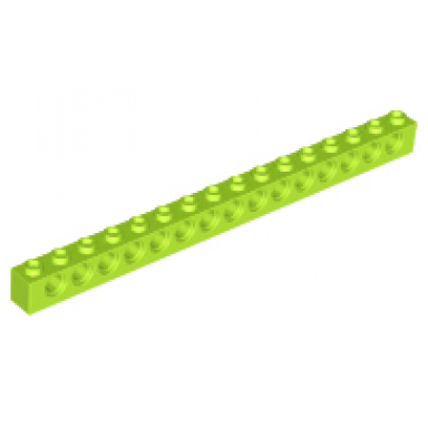lime technic brick 1 x 16 with holes