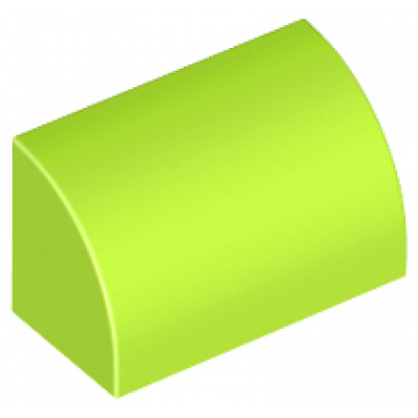 lime slope curved 1 x 2