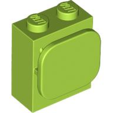 lime brick modified 1 x 2 x 2 with paper photo holder