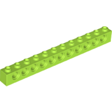 lime technic brick 1 x 12 with holes