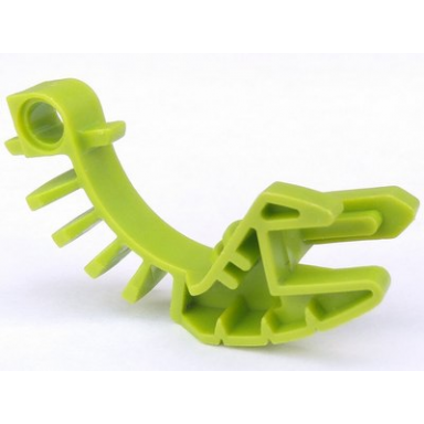 lime bionicle tohunga bamboo disk thrower arm 4 spines on curve