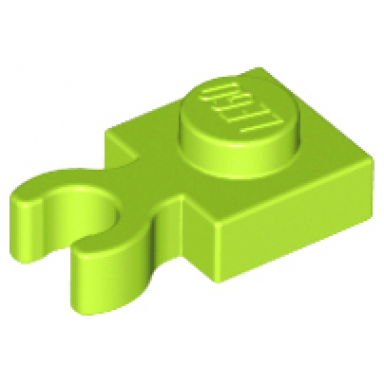 lime plate modified 1 x 1 with open o clip thick vertical grip