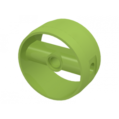 lime cylinder 4 x 4 x 1 2 3 with pin holes and center bar