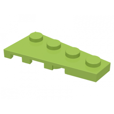 lime wedge plate 4 x 2 right