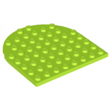 lime plate round 8 x 8 rounded end