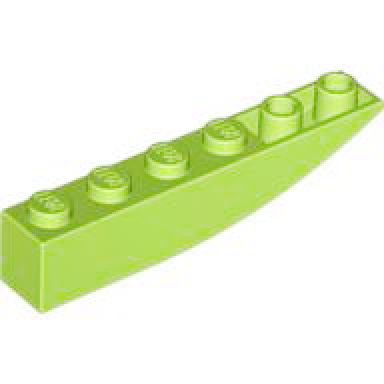 lime slope curved 6 x 1 inverted