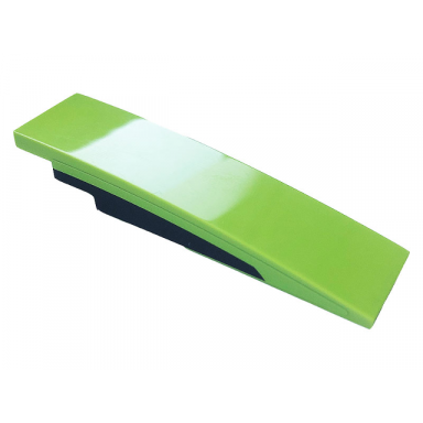 lime slope curved 8 x 2 with black stripe pattern model left side sticker - set 76899