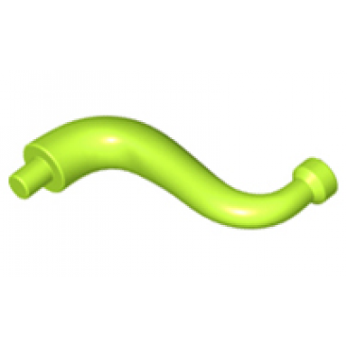 lime elephant tail trunk with bar end - short curved tip