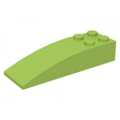 lime slope curved 6 x 2