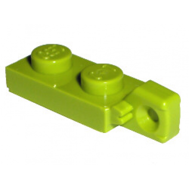 lime hinge plate 1 x 2 locking with 1 finger on end undetermined type