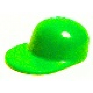 lime minifigure headgear cap - long flat bill