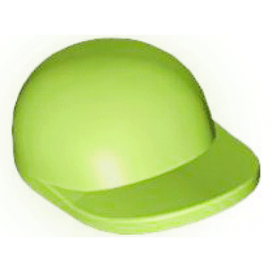 lime minifigure headgear cap - short curved bill