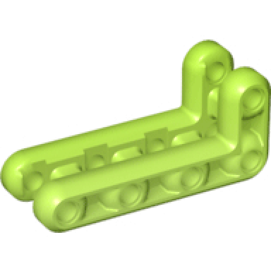 lime technic liftarm modified double l-shape 3 x 7
