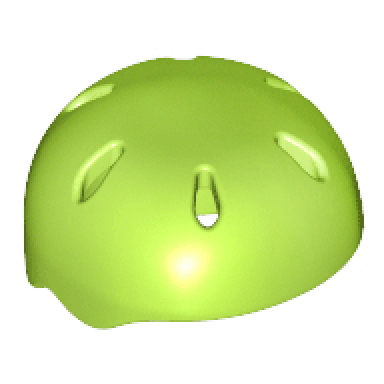 lime minifigure headgear helmet sports with vent holes